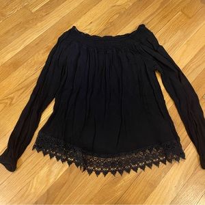 Black Off the Shoulder Top